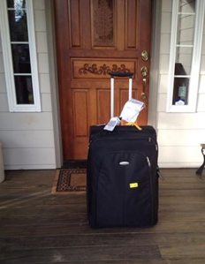 The luggage was lost so long it finally had to be shipped home by the airlines!