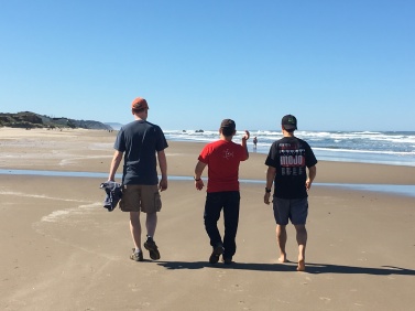 Some of the guys on the beach.