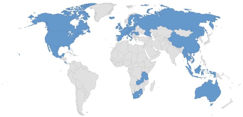 Countries Visited Map